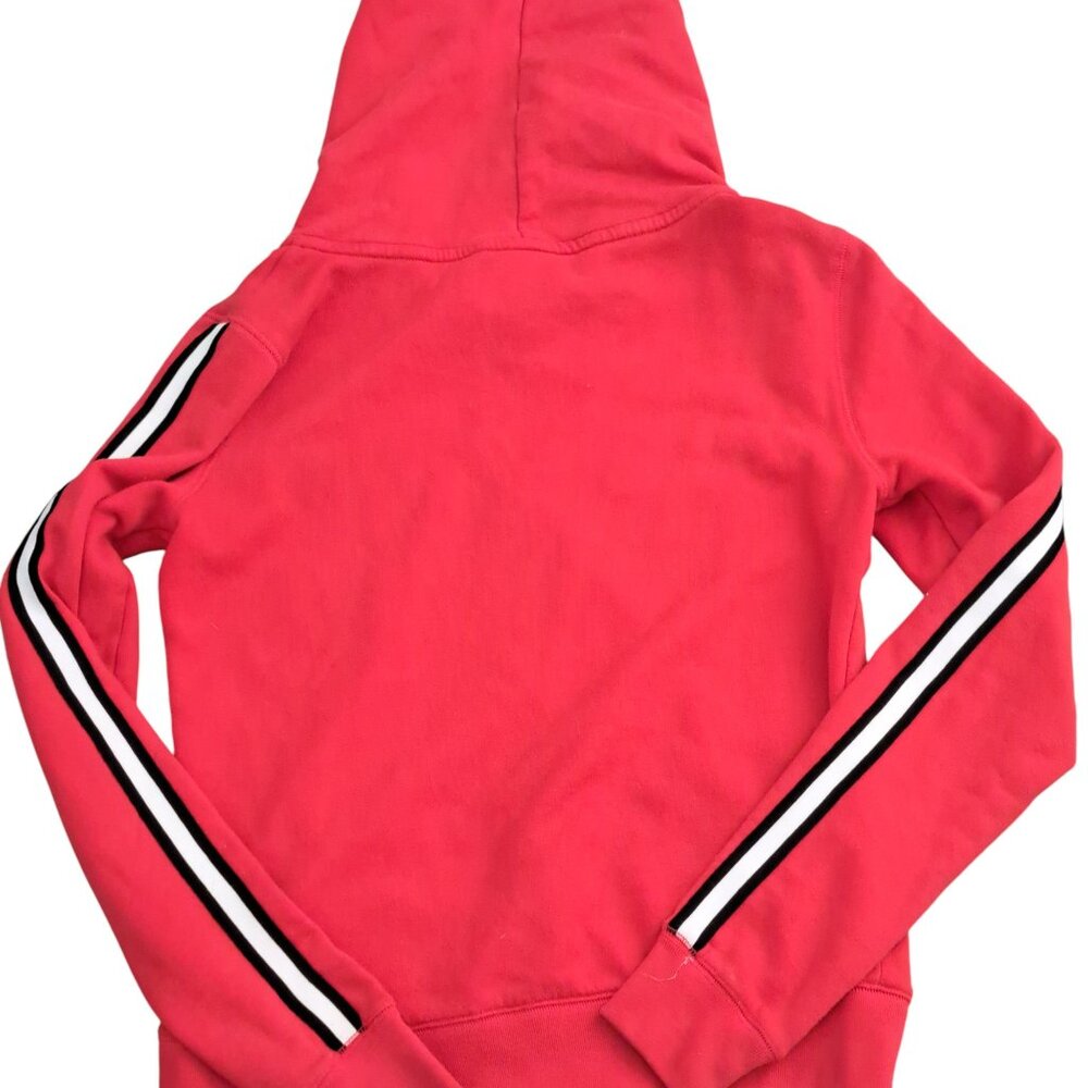 PINK Victoria's Secret Limited Edition Red Zip Hoodie XS | White & Black Stripe - Picture 11 of 11